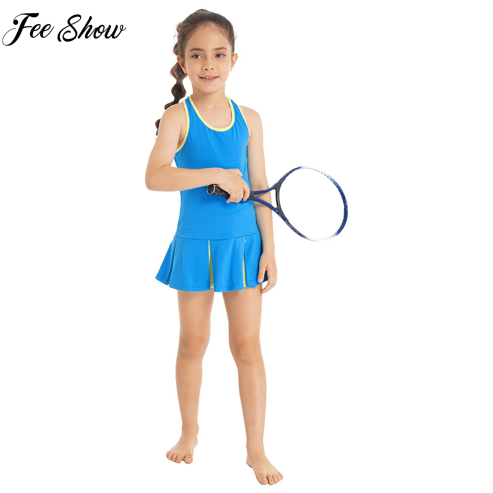 Badminton Game - 2-teiliges Tennis-Badminton-Sport-Set, Sportbekleidung für Kinder, Mädchen,