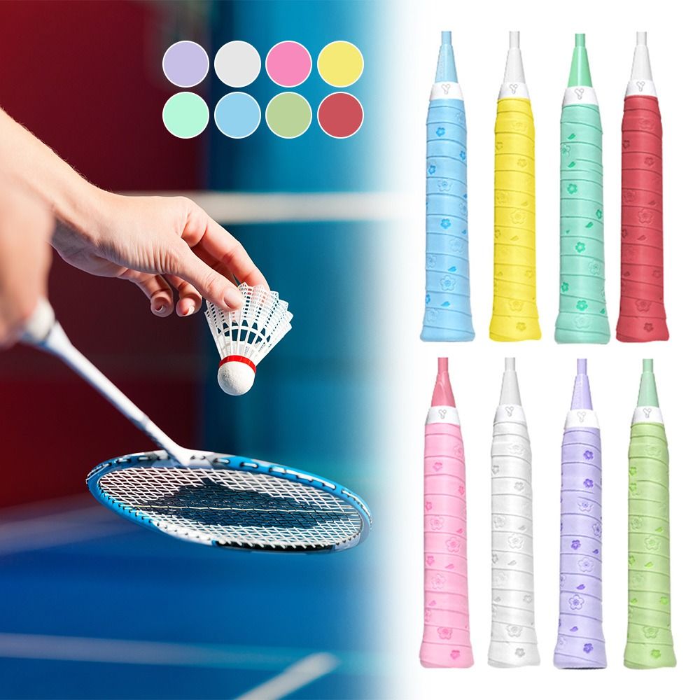 Badminton Grip - Neues PU-Badminton-Griffband Rutschfestes Schweißabsorbierendes Badminton-Overgrip Bedrucktes