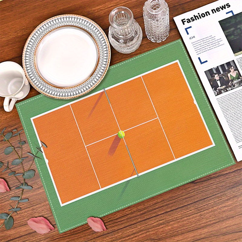 Leinen-Tischset mit Tennisplat – Badminton House Bewertung und Preis